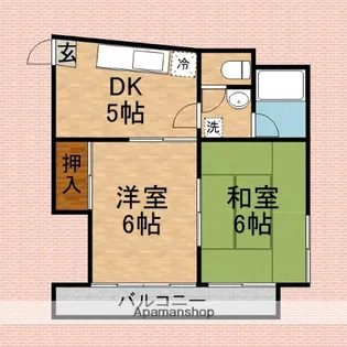 コーポエトワール【2階】の間取り