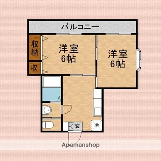 コーポ美富【201号室】の間取り
