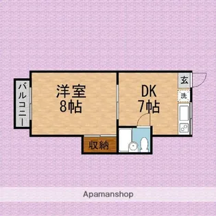 コーポサンロード【2階】の間取り