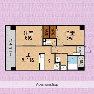 アベリア【201号室】の間取り