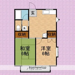 ドミシルサカエ【2階】の間取り