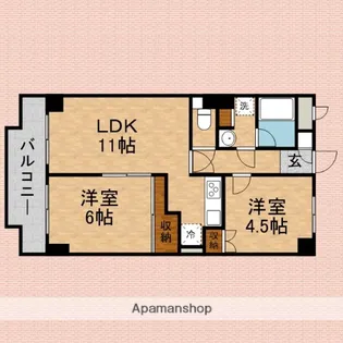 ルシーダⅠ【507号室】の間取り