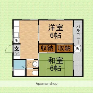 江原コーポ【101号室】の間取り