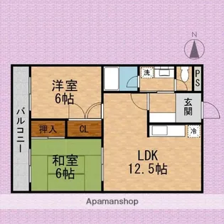 レインボー第二【2階】の間取り