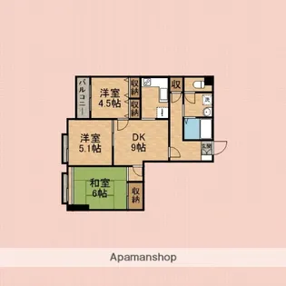 インペリアル志木【2階】の間取り