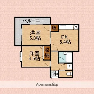 フェリス松本志木【3階】の間取り