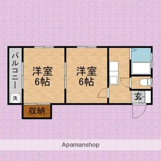 フラッツK【203号室】の間取り