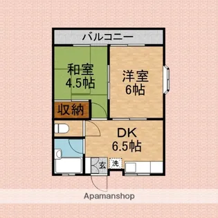 中宗岡ハイツ【1階】の間取り