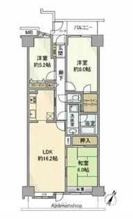 コスモ上福岡センターヒルズ【3階】の間取り