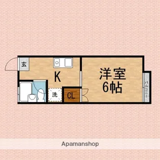 リバーハイツ【1階】の間取り