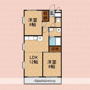 ウエストハイム【1階】の間取り