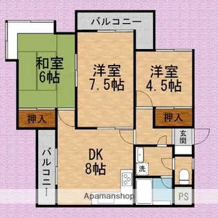 メゾンドソレイユ【101号室】の間取り