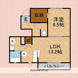 コンフォートグレイスA【1階】の間取り