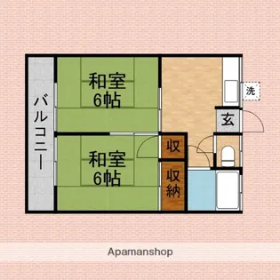 富士見コーポ(針ヶ谷)【2階】の間取り