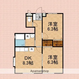 オリエンタルコート【1階】の間取り