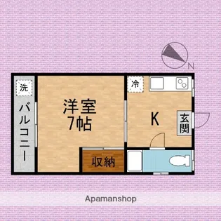 ハイツむさし【2階】の間取り