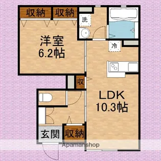 セレーナ志木【1階】の間取り
