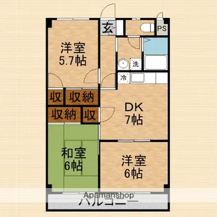 タイワード朝志【2階】の間取り
