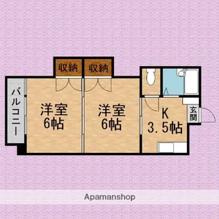 ペアーパレス【2階】の間取り