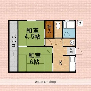 コーポきむら【A201号室】の間取り