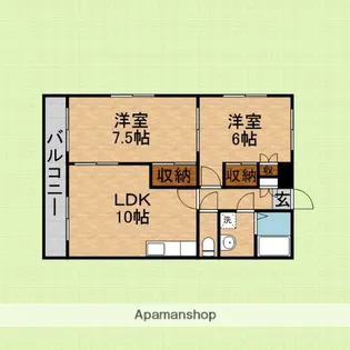 アスキングハイツ【2階】の間取り