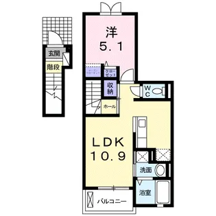 ブレイブコートⅡ【2階】の間取り