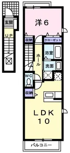 マーベラス レジデンス Ⅰ【2階】の間取り