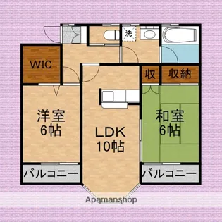 リリアンヌ【203号室】の間取り