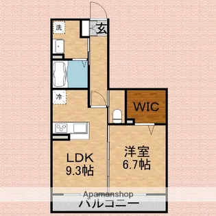 ディアコートうれし野【3階】の間取り