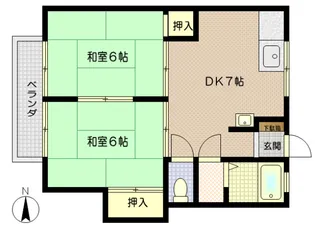 メグミハイツ【203号室号室】の間取り