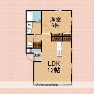 山王坂アパートメントANTIQUE【1階】の間取り