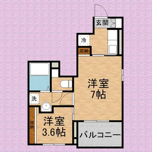 エクセルゲート【105号室】の間取り