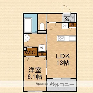 カトレア【1階】の間取り