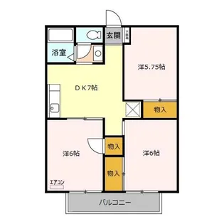 グリーンヒル新宿【2階】の間取り