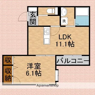 エレノア【202号室】の間取り