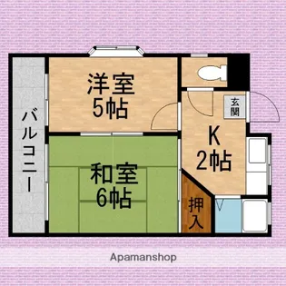抜井マンション【2階】の間取り