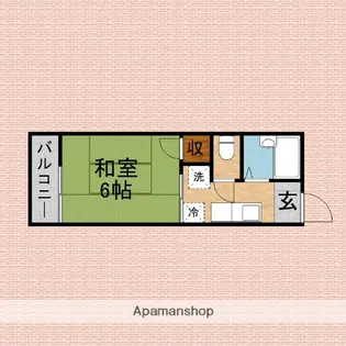 第二幸ハイツ【2階】の間取り