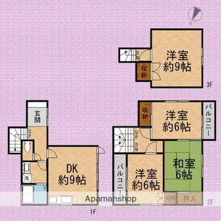 埼玉県志木市中宗岡1丁目【一戸建】の間取り