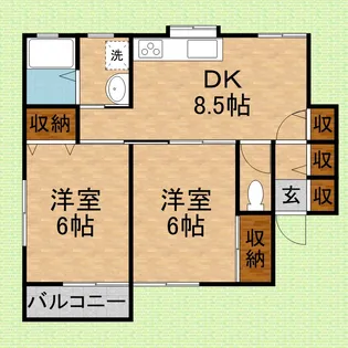 ボヌール【201号室号室】の間取り