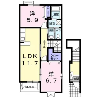 パークサイド【2階】の間取り
