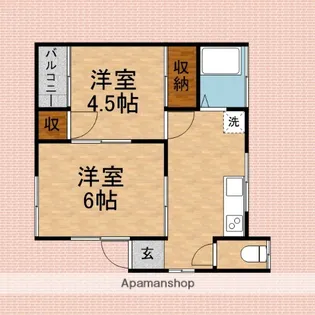 ローズKJ【2F号室】の間取り