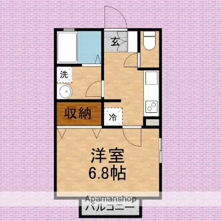 カトルグレーシ【201号室】の間取り
