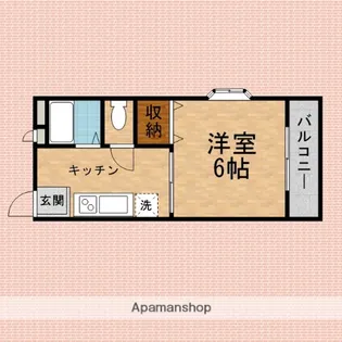 コーポ山吹【2階】の間取り