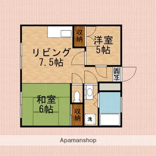 オーシャンハイム花ノ木【1階】の間取り