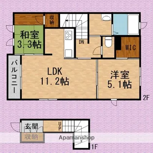 ロータス ベル【2階】の間取り