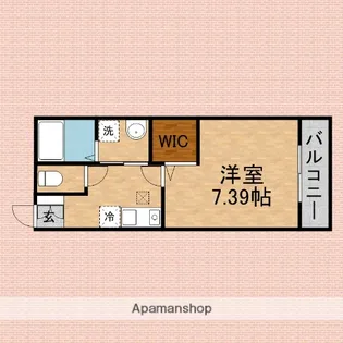 プライムガーデン鶴瀬東【101号室】の間取り