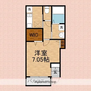 プライムガーデン鶴瀬東【108号室】の間取り