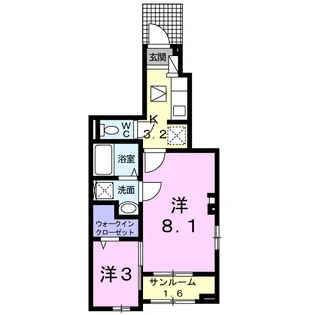 ブリリアント ガーデン【1階】の間取り