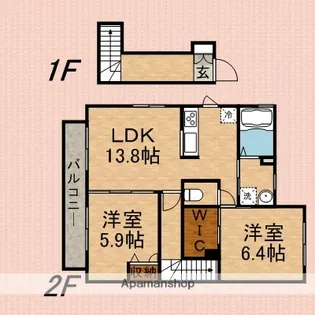 ヴィラ・アーブ【2階】の間取り