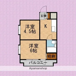 メゾン溝沼【1階】の間取り